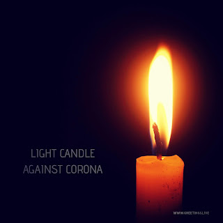 light candle against corona images