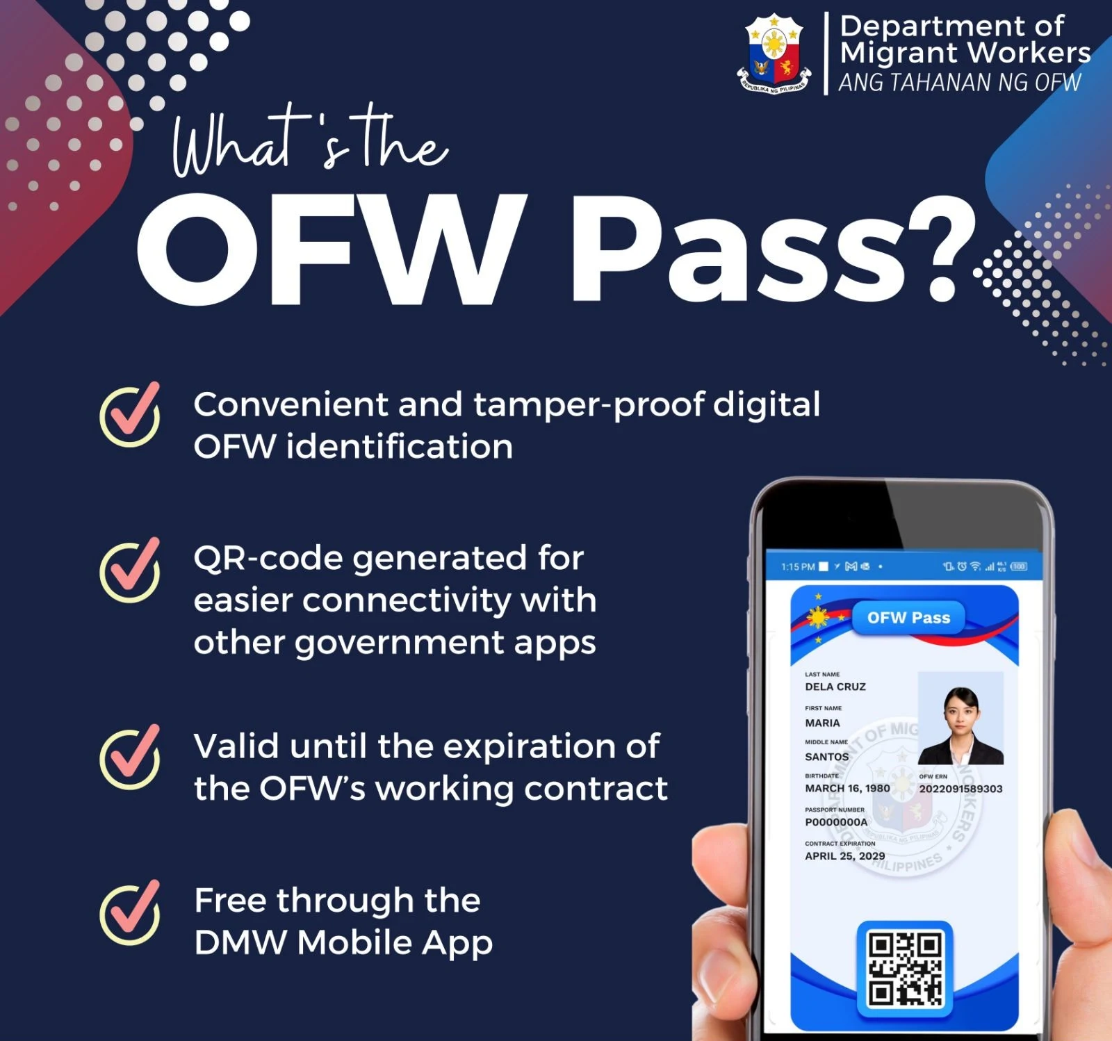What is the OFW Pass or the DMW  Mobile App?