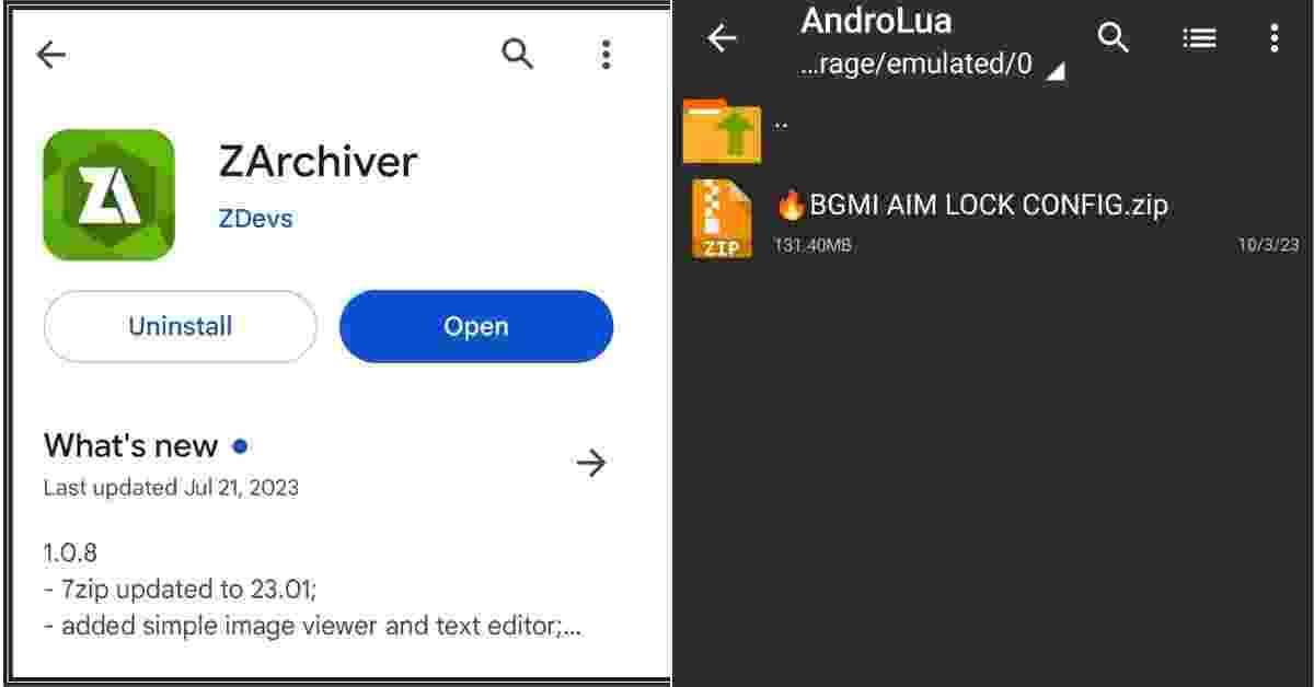 Bgmi Aim Lock Config File And Zarchiver App