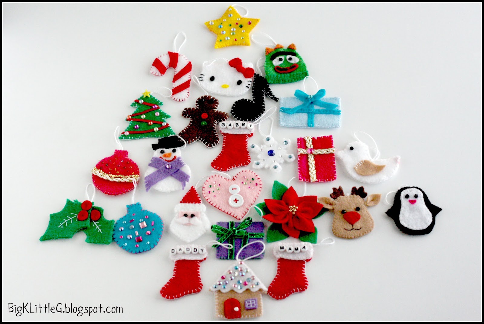 Big K Little G: DIY Felt Christmas Tree Advent Calendar