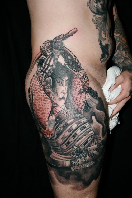 Samurai sword tattoo picture.