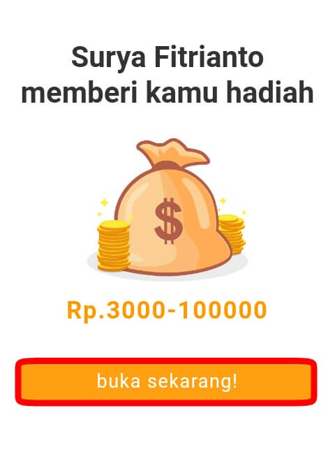 Pilih "Buka Sekarang!" Untuk melanjutkan.