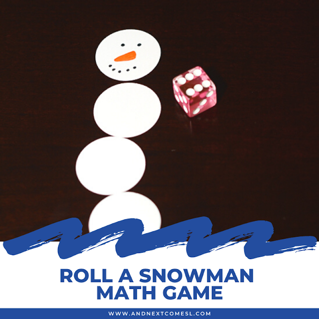 Roll a snowman math game