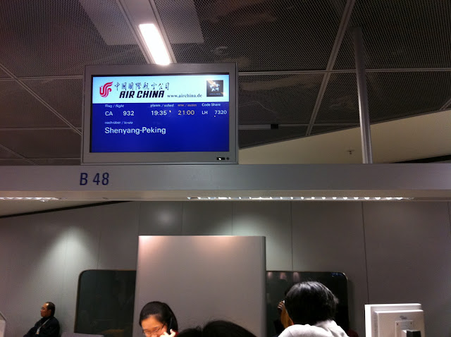 AirChina counter at Frankfurt Airport