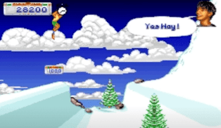 Snowboarding trick 16 bit system