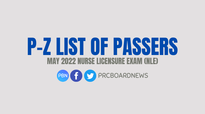 P-Z list of passers: May 2022 NLE Result