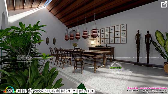 Kerala traditional house dining room