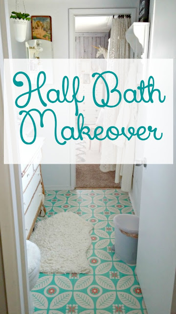 A dated 1980's bathroom gets a sweet makeover!