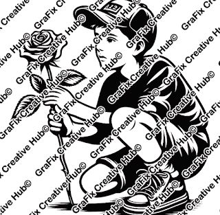 Boy with Rose