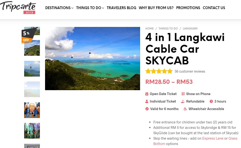 Skycab Cable Car Tarikan Utama Pulau Langkawi Kedah Booking Tiket Di Tripcarte Asia Sayidahnapisahdotcom