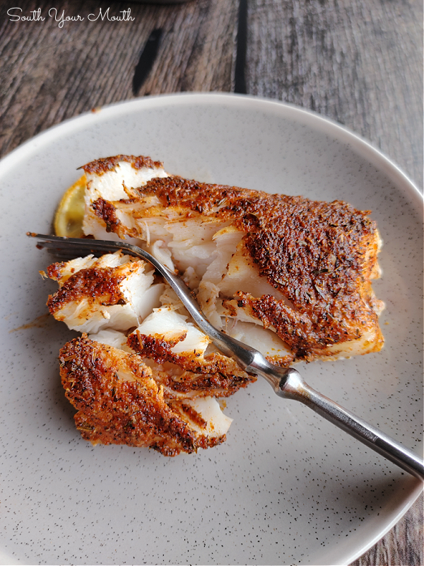 Baked Blackened Cod - A quick and easy recipe for baked cod seasoned with blackening spices – using a prepared blend or the included Blackening Seasoning Recipe – that’s ready in under 15 minutes!