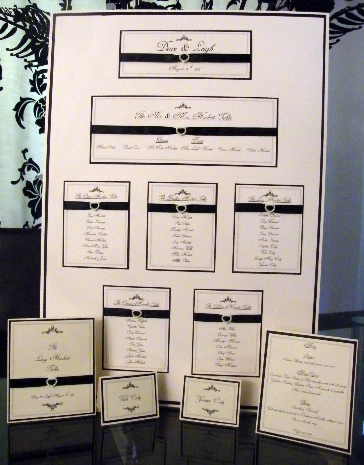 ivory black wedding table