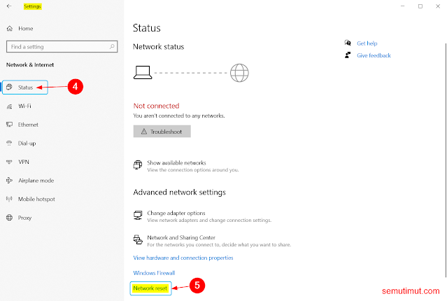 cara reset network adapter windows 10