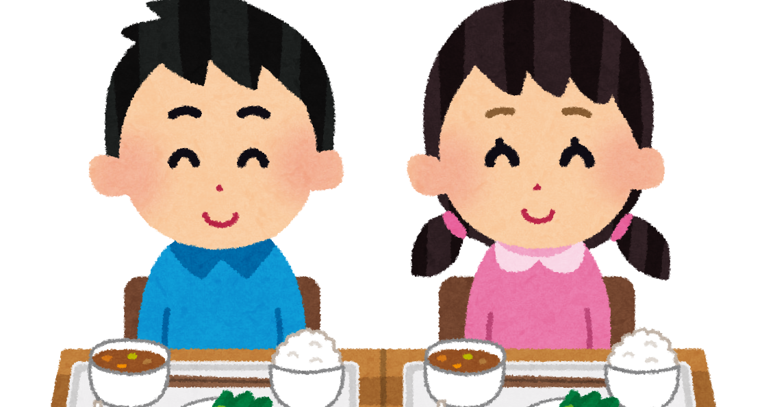 給食のイラスト 男の子と女の子 かわいいフリー素材集 いらすとや