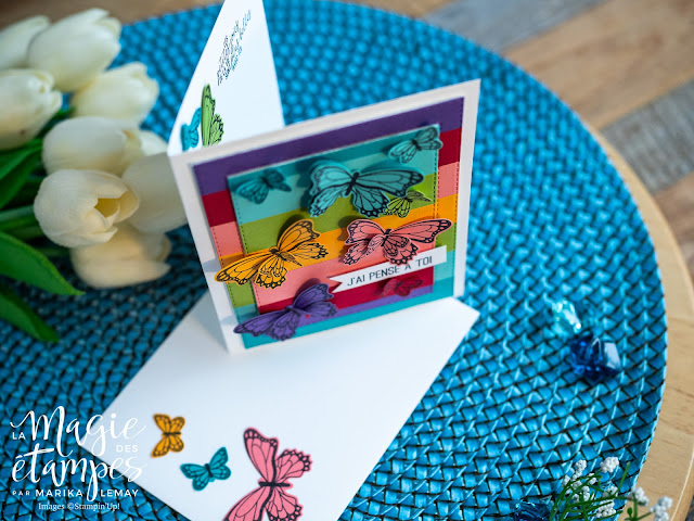 Carte Stampin' Up! créée avec le jeu d'étampes Gala de papillons