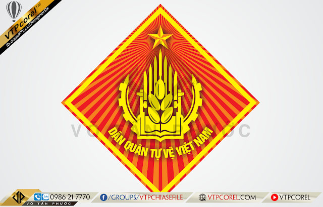 Share file Logo Dân quân tự vệ Việt Nam