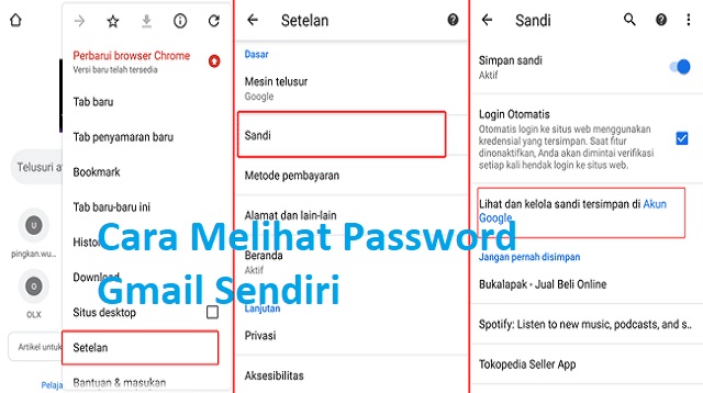 Cara Melihat Password Gmail Sendiri