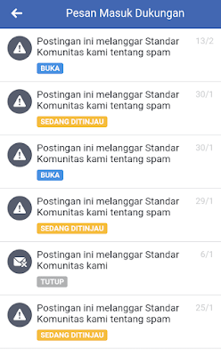 facebook,  postingan, spam, pelanggaran