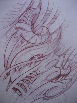 My sleeve sketches BioMechanical 