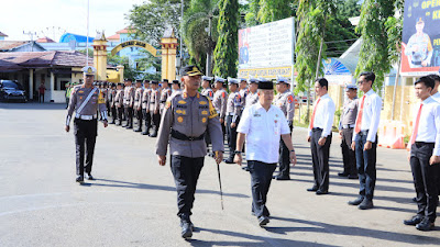 Kapolres HSU Pimpin Apel Gelar Pasukan Personel Operasi Ketupat Intan 2024