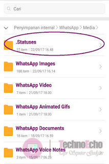 cara melihat story wa tanpa ketahuan lewat file manager