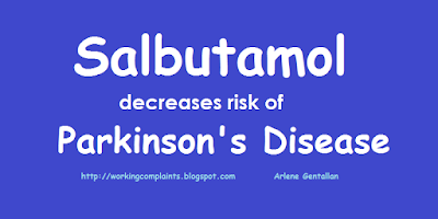 Salbutamol decreases risk of Parkinson's Disease