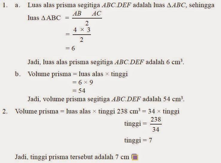 Rumus Luas Permukaan Prisma Volume prisma serta contoh 