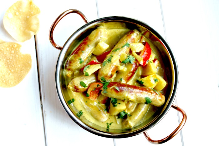 Mild and Fruity Sausage Curry