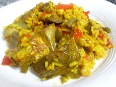 Receta de arroz con verduras al curry.