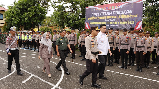 Jelang Idul Fitri, Polres Pangkep Polda Sulsel Laksanakan Apel Gelar Pasukan Ops Ketupat 2024 