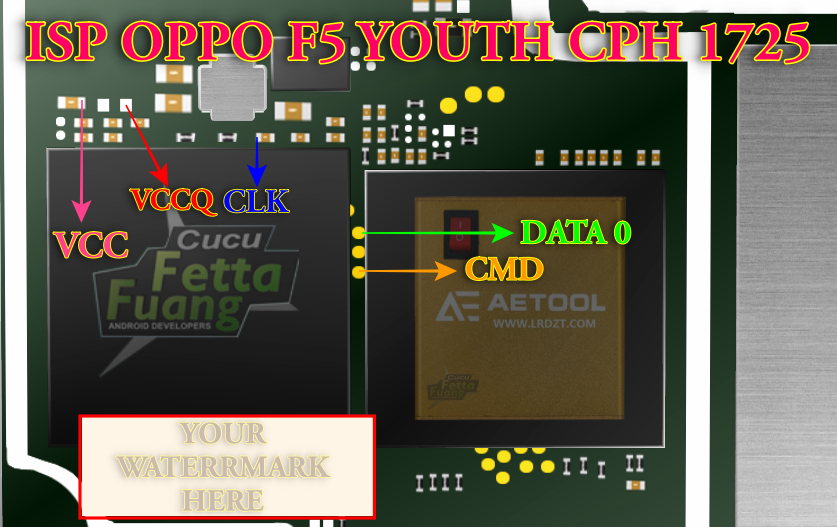 Oppo F5 Youth CPH1725 eMMC Pinout - Tembel Panci