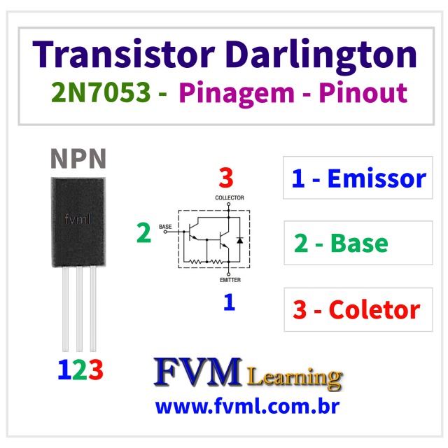 Datasheet-Pinagem-Pinout-Transistor-darlington-NPN-2N7053-Características-Substituições-fvml