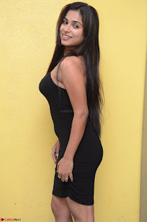 Vrushali Gosavi in strapless Short Black Dress At Follow Follow U Audio Launch 062.JPG