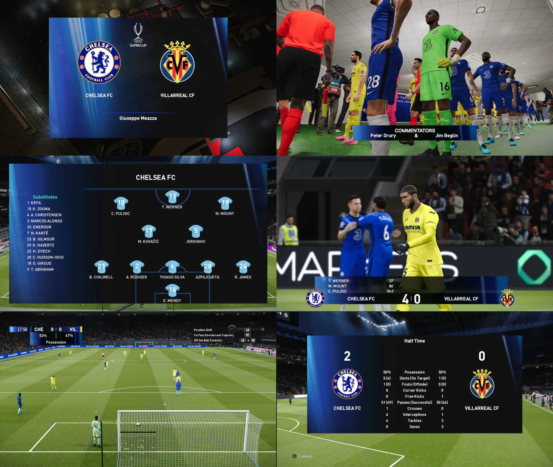 PES 2021 UEFA Super Cup Scoreboard