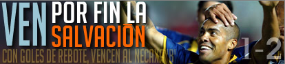 CON GOLES DE REBOTE...