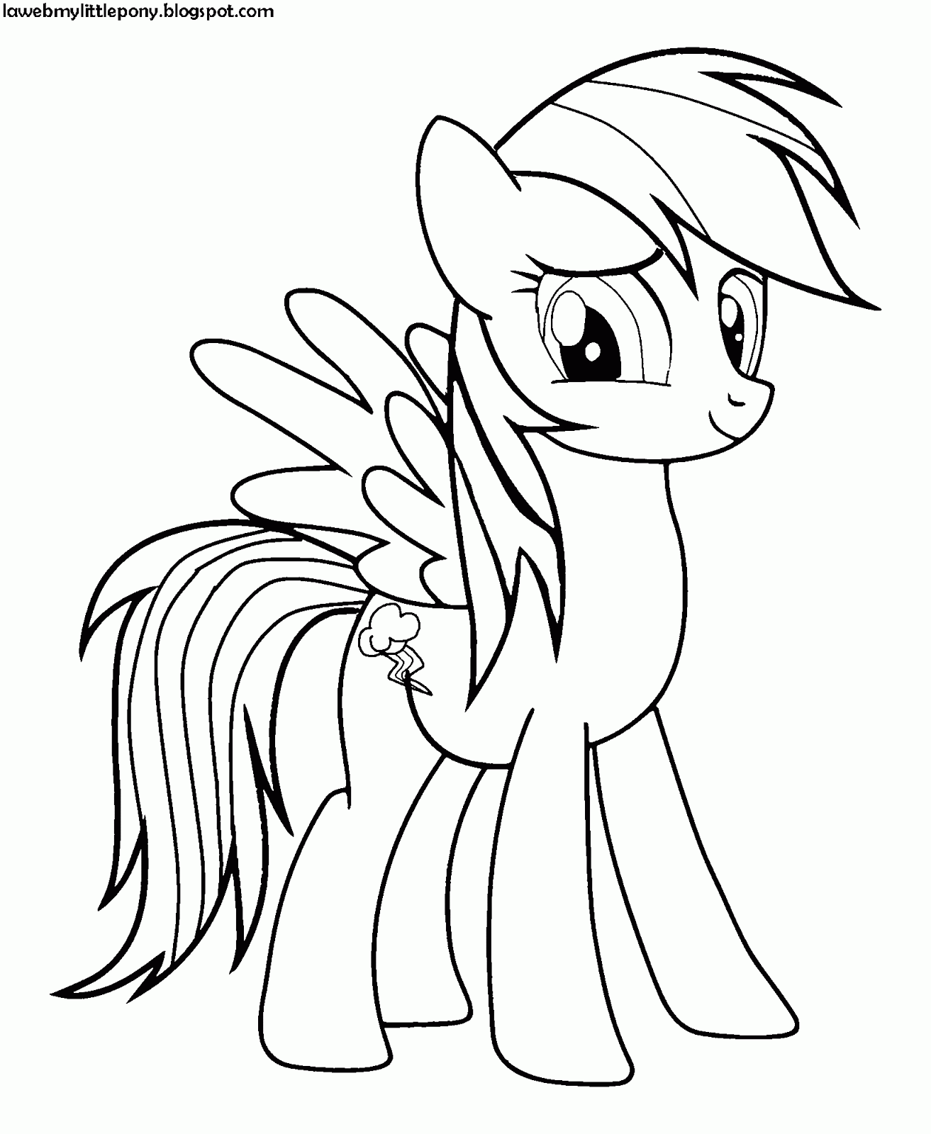 My Little Pony: Dibujos para colorear de Rainbow Dash de 