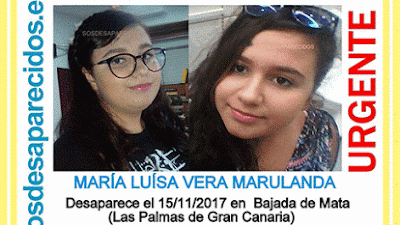 Menor de 15 años  desaparecida Las Palmas de Gran Canaria