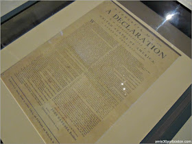 Reproducción de la Declaración de Independencia de Estados Unidos