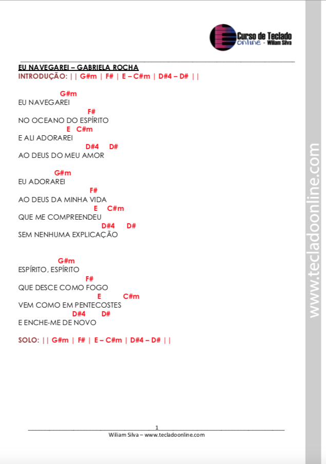 🔴 Gabriela Rocha - Eu Navegarei - Tutorial e Cifra para Baixar