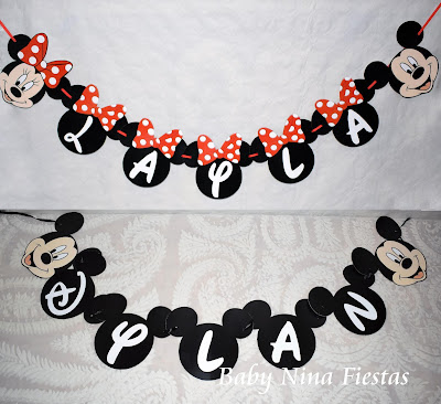 kit cumple minnie y mickey mouse