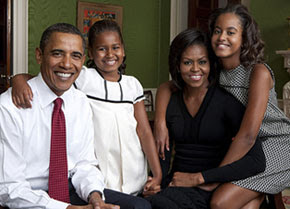 Obama family photo on its Flickr page