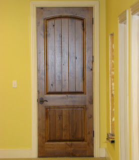 Wooden interior door. 