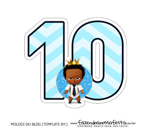 The Boss Baby Afro: Free Printable Cake Toppers.