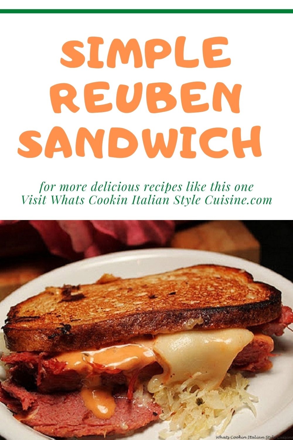 this is a Reuben Sandwich with corned beef