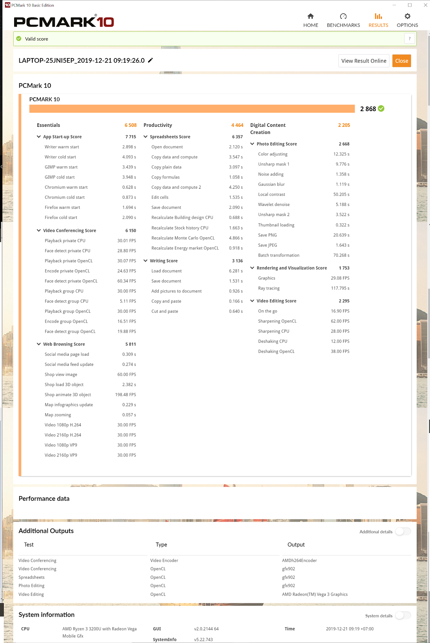 Benchmarking Lenovo IdeaPad S340 dengan PC Mark 10