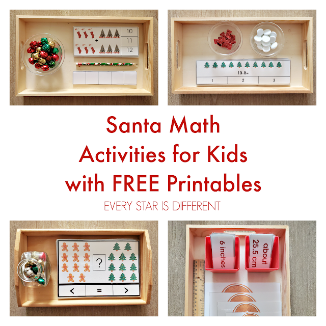 Santa Math Activities for Kids with Free Printables