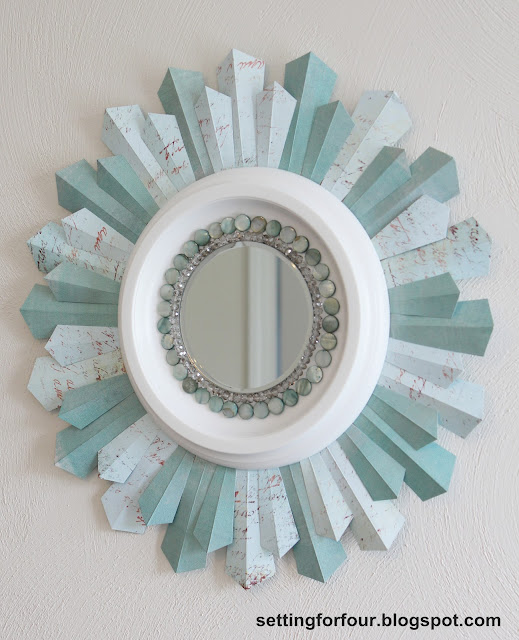 Home Decor - DIY Sunburst Mirror Tutorial from Setting for Four