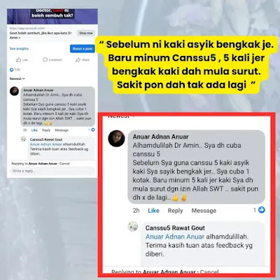 Canssu 5  Dan Nuvastatic Bantu Kurangkan Gejala Gout