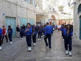 Parade Natal warga Arab di Betlehem Palestina