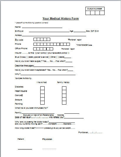 Teknik Informatika: Membuat Medical History Form